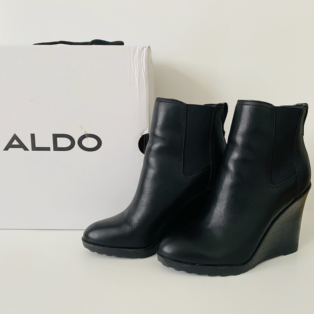 Wedge Black Bootie - Aldo
